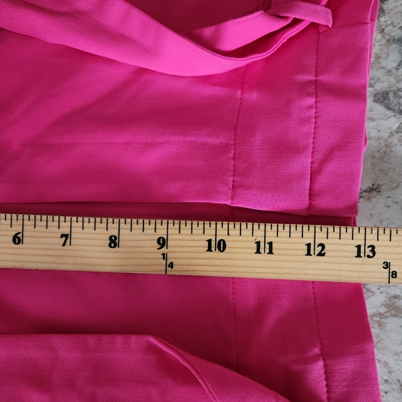 Ann Taylor Pink Wide-Leg High Rise Crop Ankle Pants 4 Petite - Picture 12 of 14
